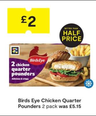 Birds Eye Chicken Quarter Pounders