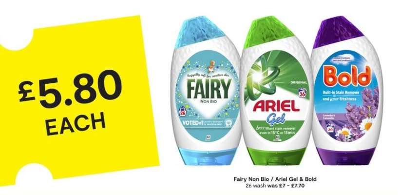 Fairy Non Bio / Ariel Gel & Bold