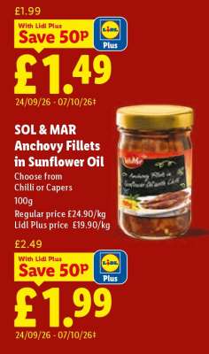 Sol&Mar Anchovy Fillets in Sunflower Oil