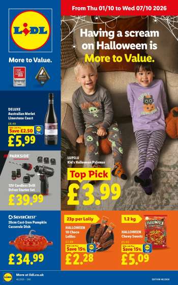 Lidl offer  - 01/10/2026 - 07/10/2026.