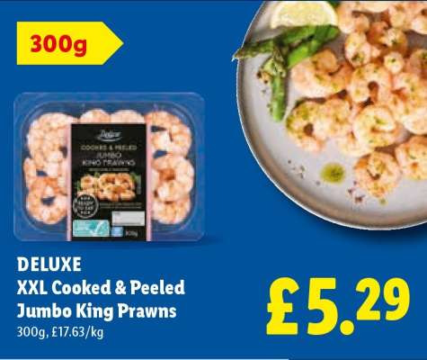 DELUXE XXL Cooked & Peeled Jumbo King Prawns