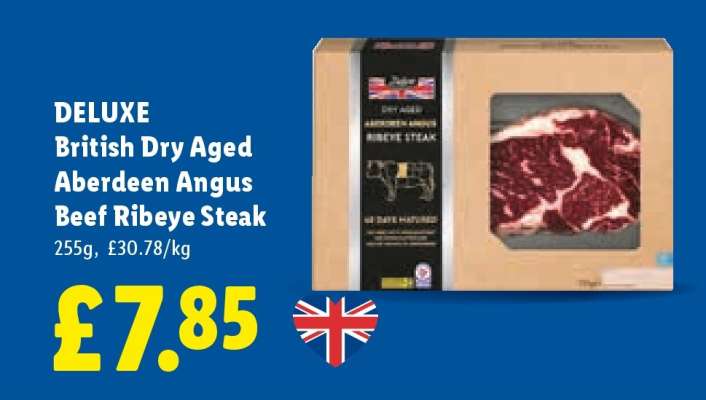 DELUXE British Dry Aged Aberdeen Angus Beef Ribeye Steak