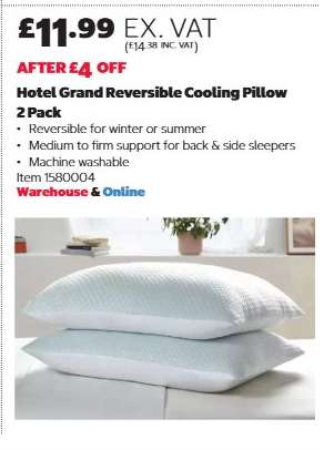 Hotel Grand Reversible Cooling Pillow 2 Pack