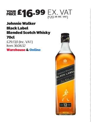 Johnnie Walker Black Label Blended Scotch Whisky 70cl