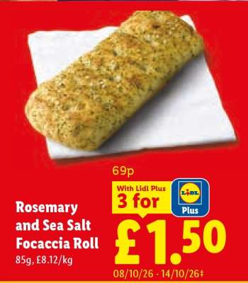 Rosemary and Sea Salt Focaccia Roll