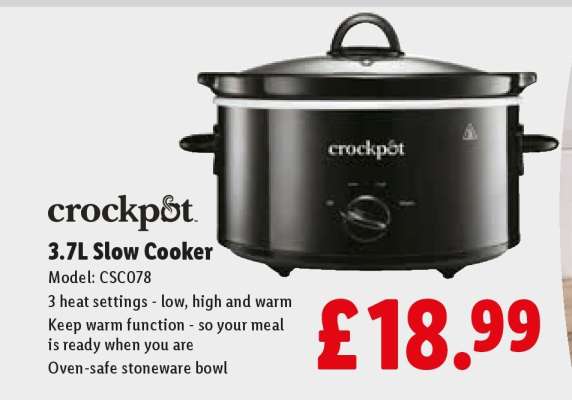 Crockpot 3.7L Slow Cooker