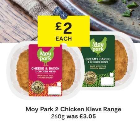 Moy Park 2 Chicken Kievs Range
