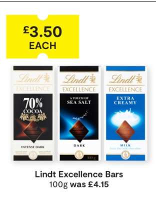 Lindt Excellence Bars