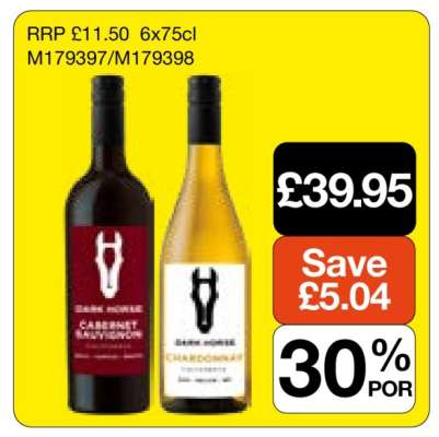 Dark Horse Cabernet Sauvignon & Chardonnay