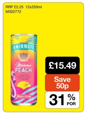 Smirnoff Infusions Peach