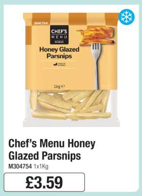 Chef’s Menu Honey Glazed Parsnips