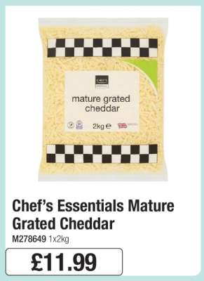 Chef’s Essentials Mature Grated Cheddar