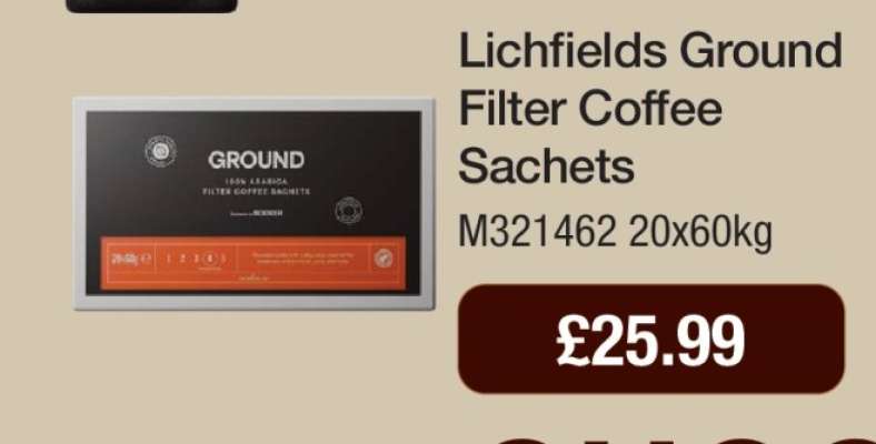 Lichfields Ground Filter Coffee Sachets