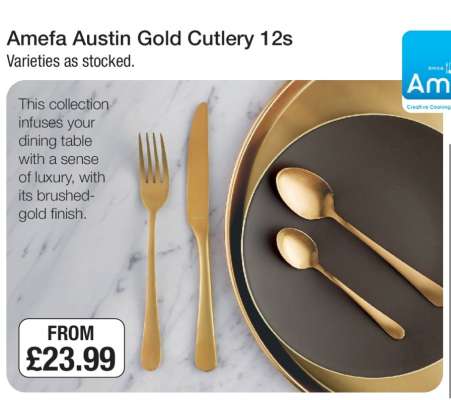 Amefa Austin Gold Cutlery 12s