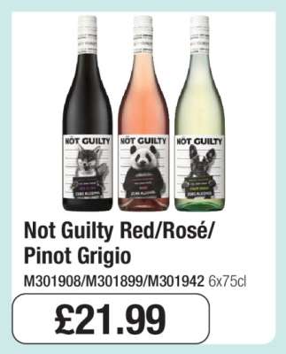 Not Guilty Red/Rosé/Pinot Grigio