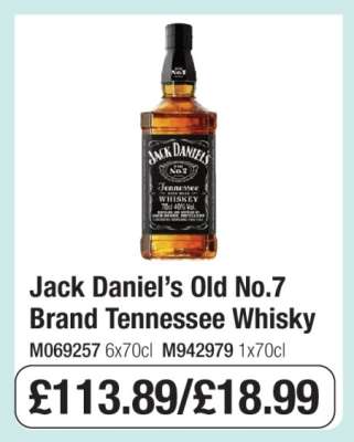 Jack Daniel’s Old No.7 Brand Tennessee Whisky