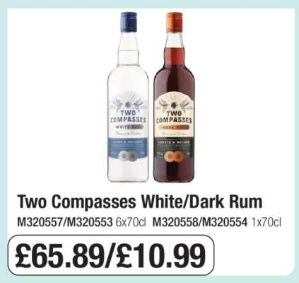 Two Compasses White/Dark Rum