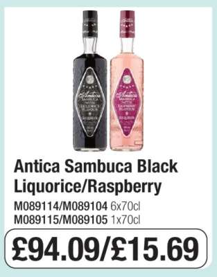 Antica Sambuca Black Liquorice/Raspberry