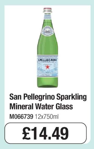 San Pellegrino Sparkling Mineral Water Glass