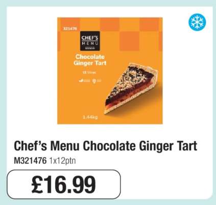 Chef's Menu Chocolate Ginger Tart