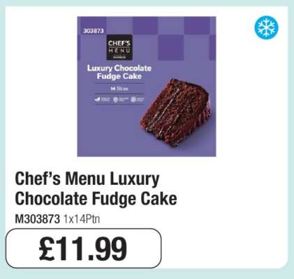 Chef’s Menu Luxury Chocolate Fudge Cake