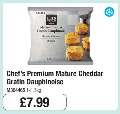 Chef’s Premium Mature Cheddar Gratin Dauphinoise