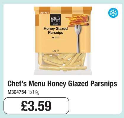Chef’s Menu Honey Glazed Parsnips