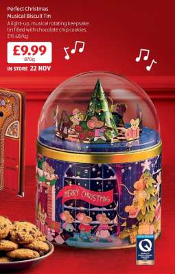 Perfect Christmas Musical Biscuit Tin