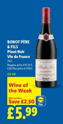 BONOT PÈRE & FILS Pinot Noir Vin de France