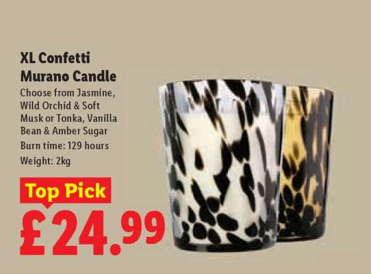 XL Confetti Murano Candle