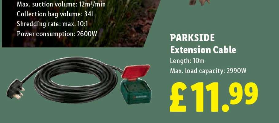 PARKSIDE Extension Cable