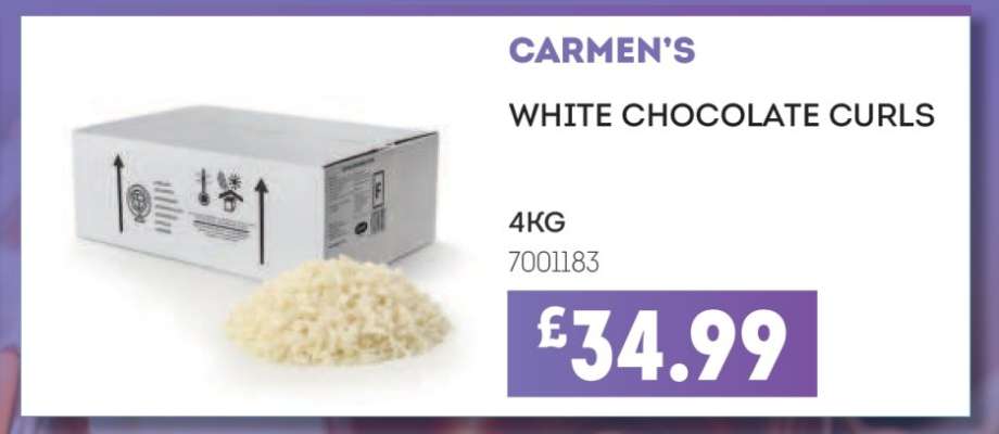 CARMEN'S WHITE CHOCOLATE CURLS