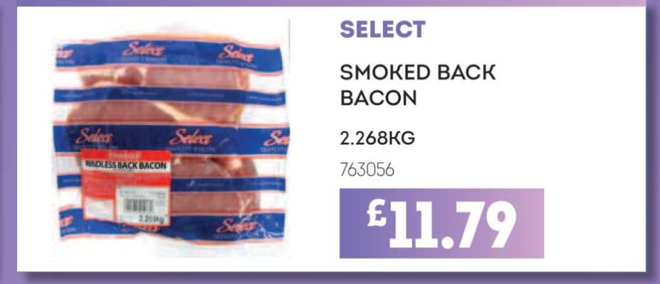 SELECT SMOKED BACK BACON