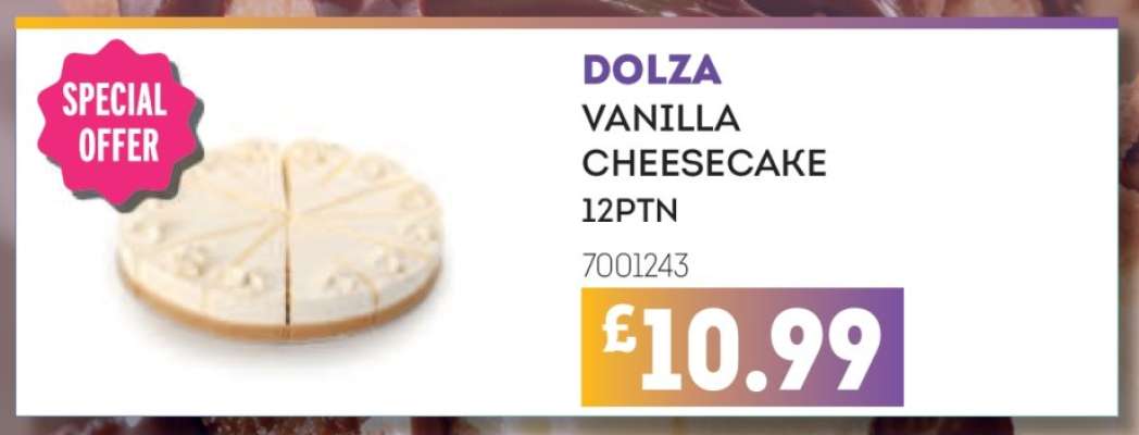 DOLZA VANILLA CHEESECAKE
