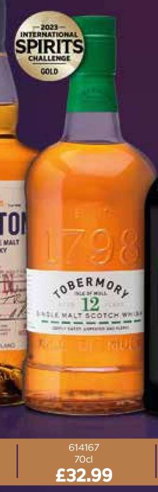 Tobermory 12 Year Old Single Malt Scotch Whisky
