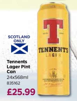 Tennents Lager Pint Can