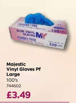 Majestic Vinyl Gloves Pf Large
