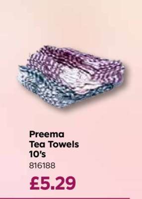 Preema Tea Towels 10's