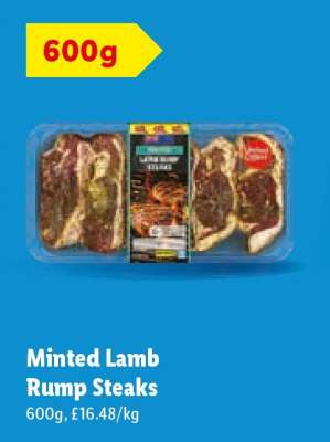 Minted Lamb Rump Steaks
