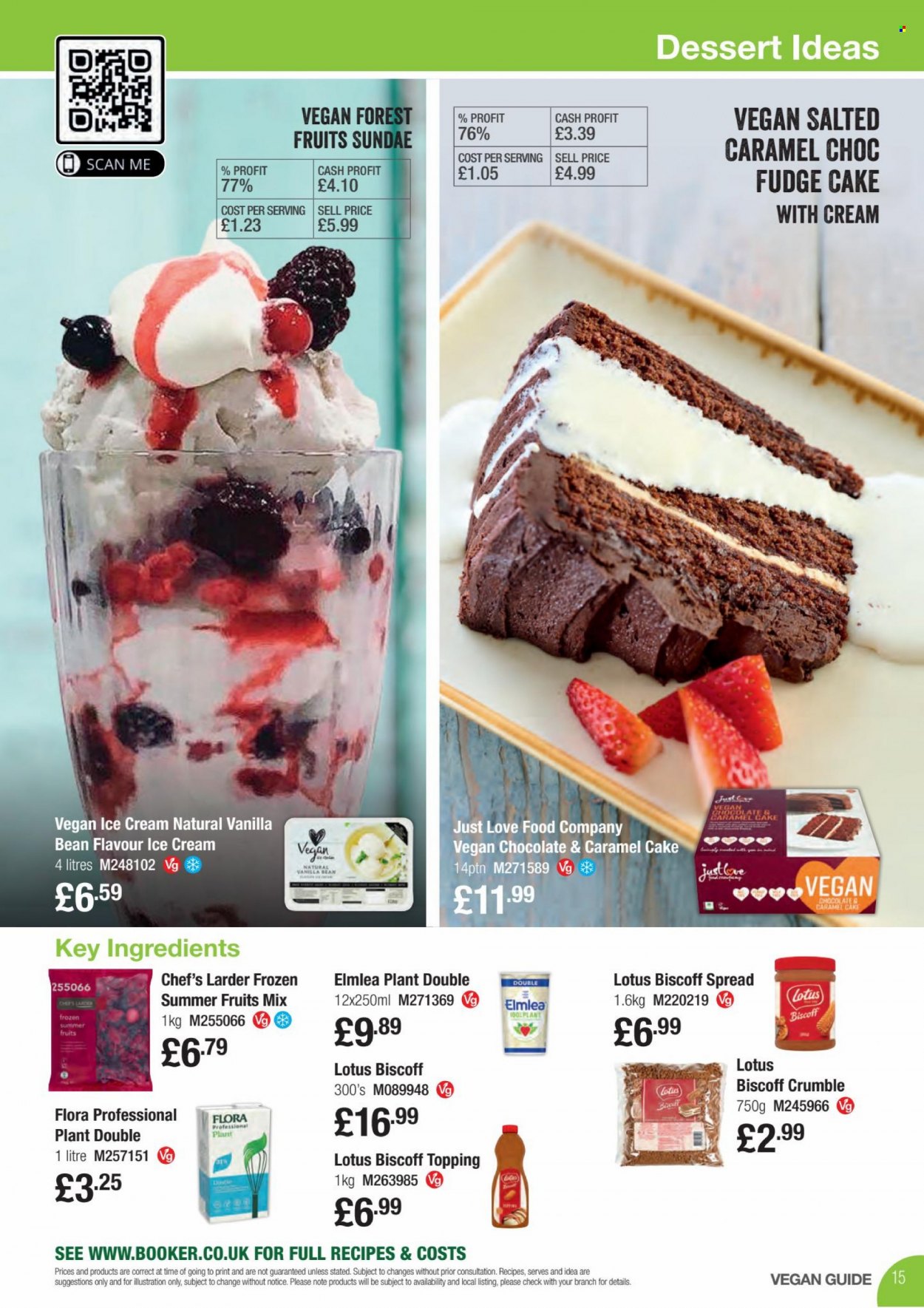 Makro offer  - 10.1.2022 - 25.1.2022 - Sales products - cake, Flora, Fudge, topping, Lotus. Page 15.