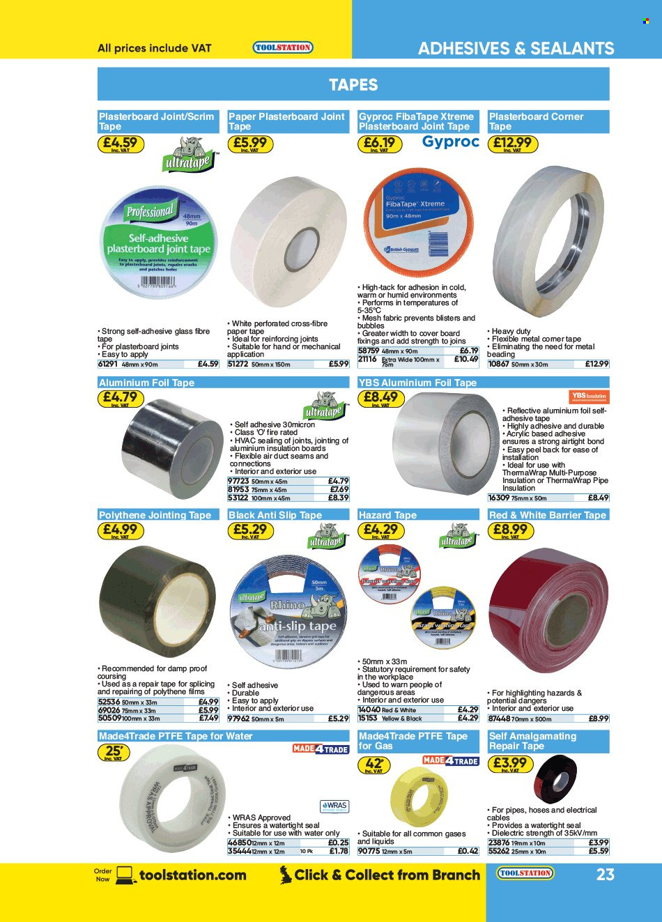 Toolstation offer  - Sales products - Rhino. Page 23.