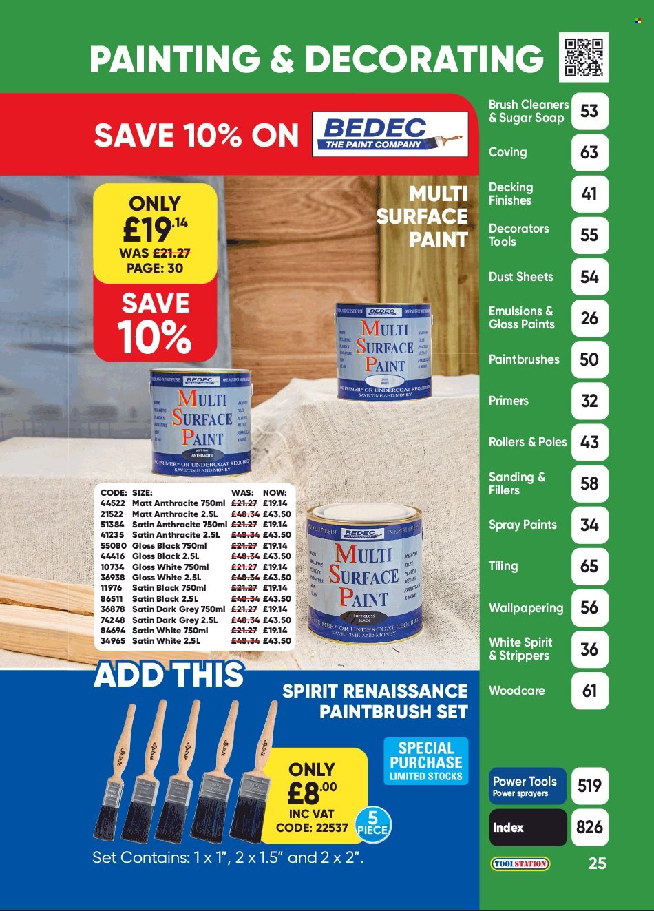 Toolstation offer  - Sales products - soap, power tools. Page 25.